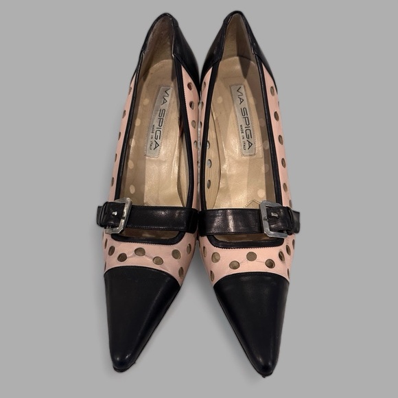 Via Spiga Pointed Toe Leather Heels. Size 8.5 - Picture 2 of 15